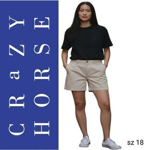 Crazy Horse by Liz Claiborne Tan Khaki Chino Shorts